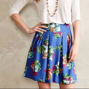 Anthropologie Maeve Garden Days Floral Skirt